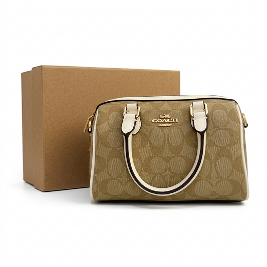 Sac COACH Monogramme Beige