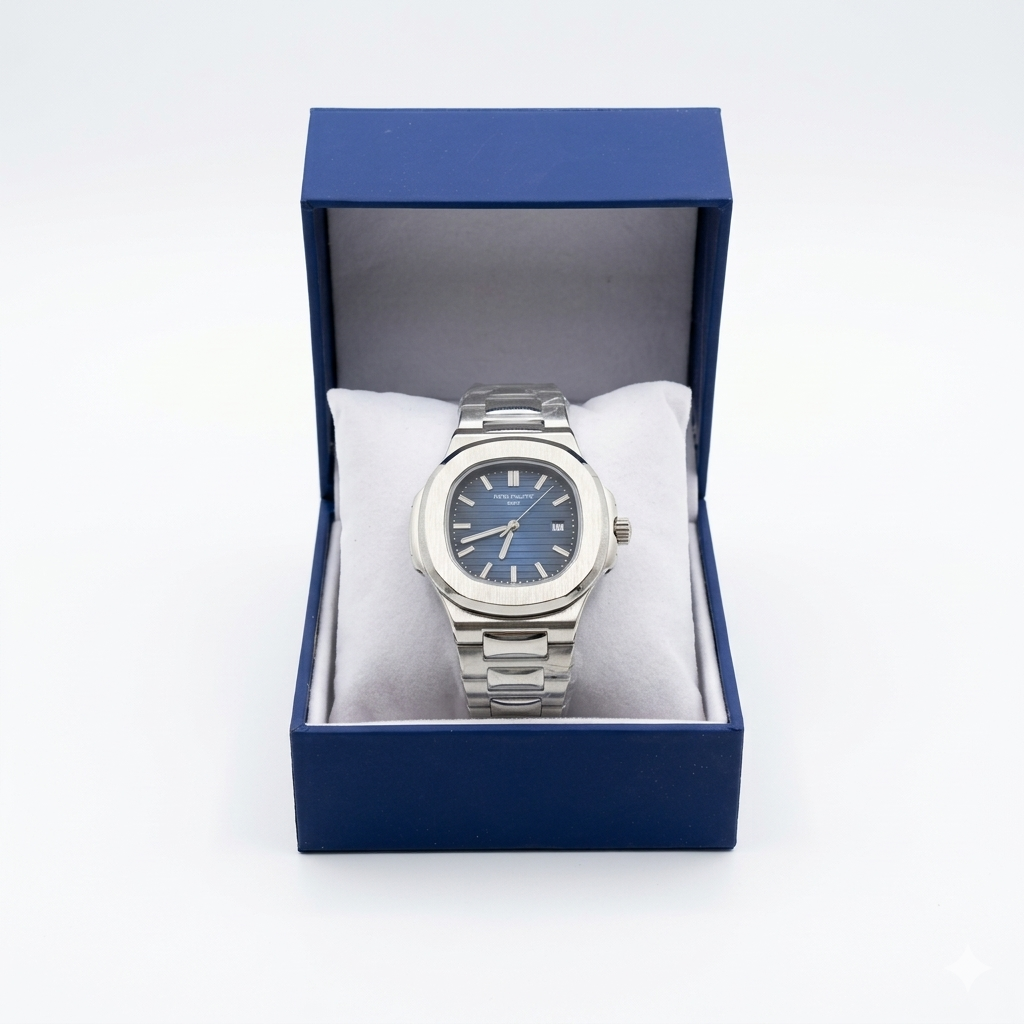 Montre Patek Philippe Nautilus tableau Bleu - Homme