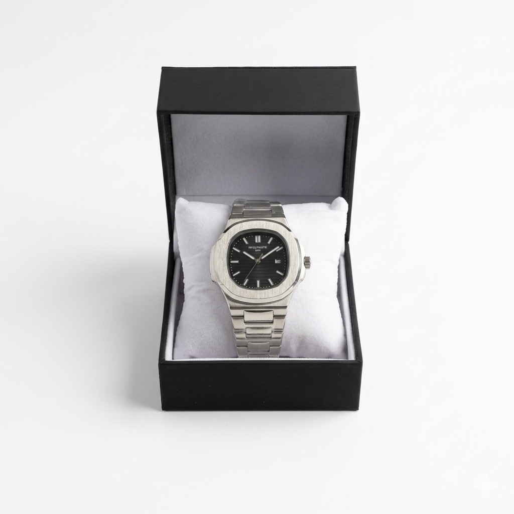 Montre Patek Philippe Nautilus tableau Noir - Homme
