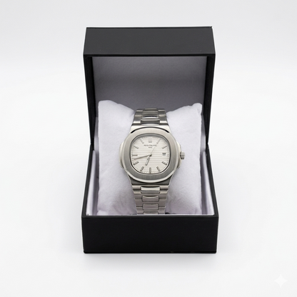 Montre Patek Philippe Nautilus tableau Blanc - Homme