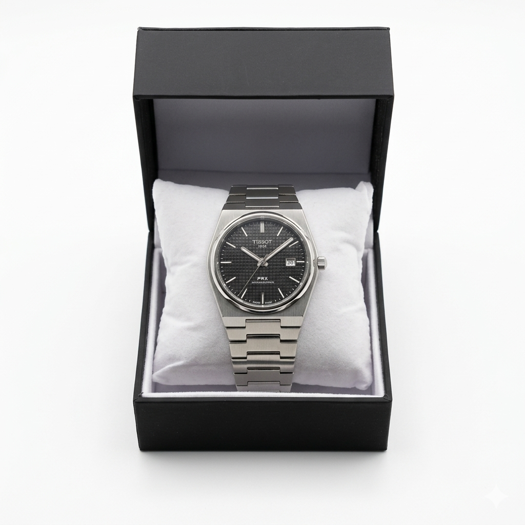 Montre TISSOT PRX tableau Noir - Homme