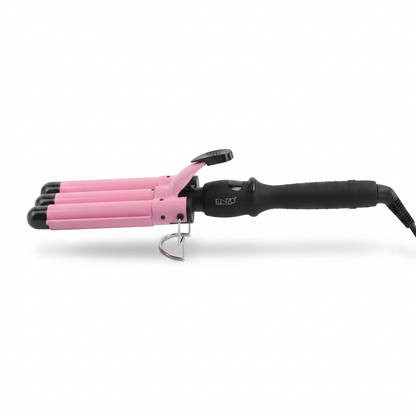 Three 3 Barrel ENZO Pink Deep Hair Waver EN-1967