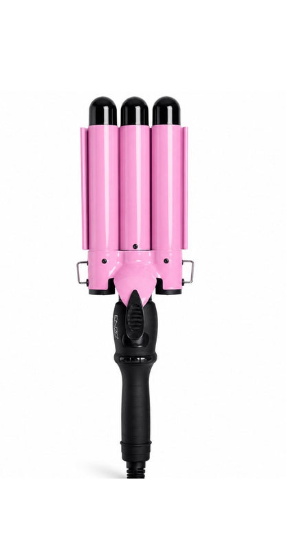 Three 3 Barrel ENZO Pink Deep Hair Waver EN-1967